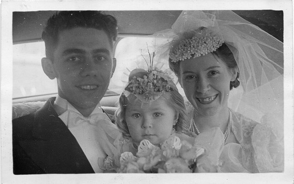 Steve & Rose Jarosz & flower girl