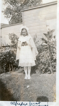 Alfreda's first holy communion
