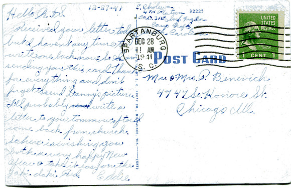 Ed postcard 12-27-41